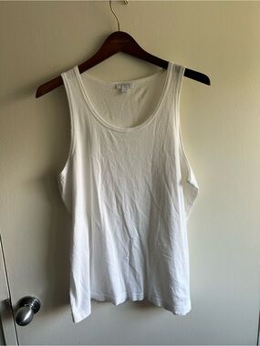 Sunspel White Textured Ribbed Tank Top US L